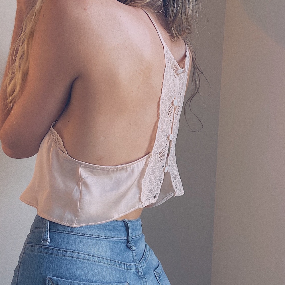 Silk and‎ lace top